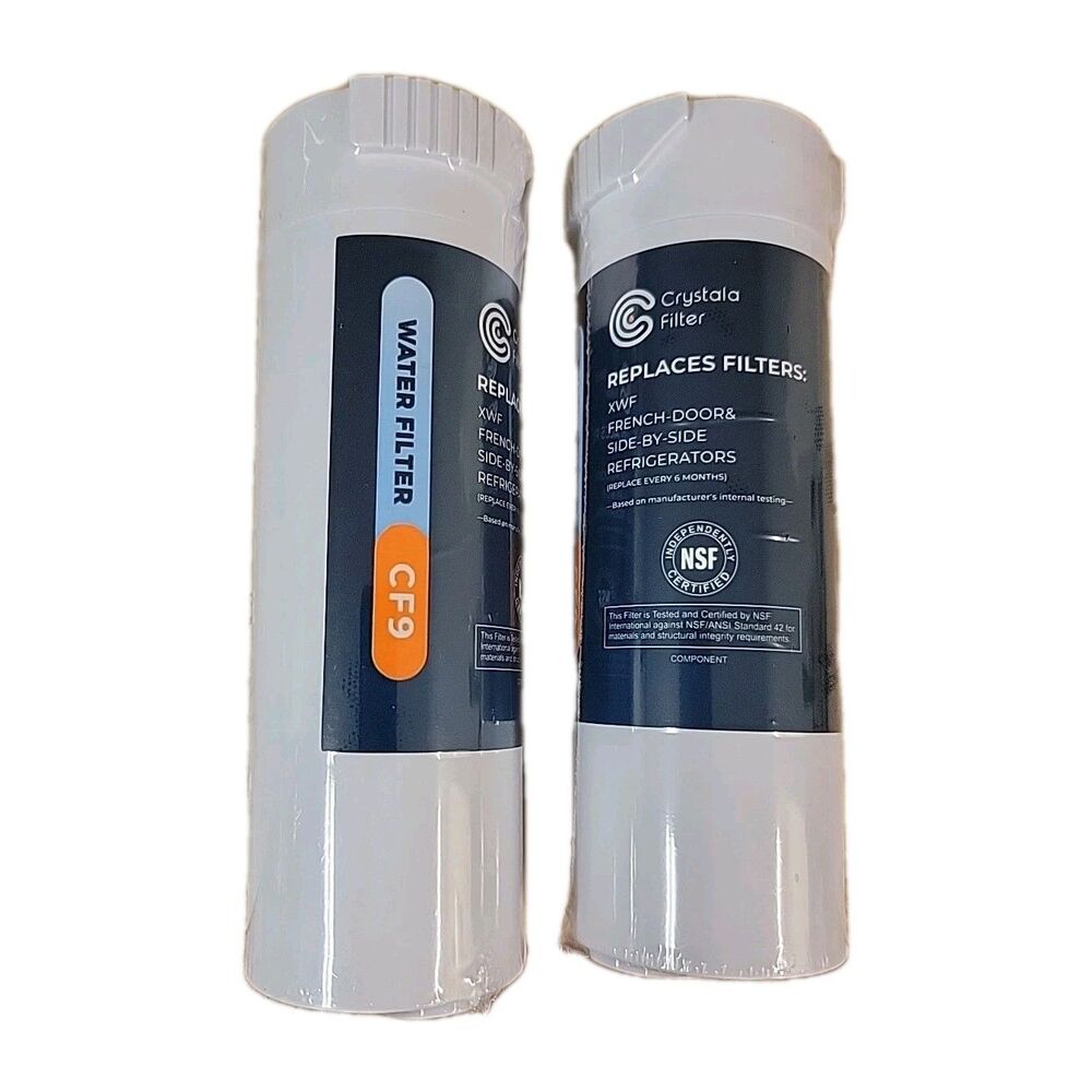 (2 PK) Crystala CF9 Refrigerator Water Filter for GE XWF